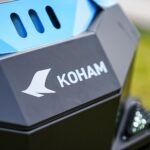 Ferngesteuerter elektrischer Raupenrasenmäher KOHAM KH-LM8023B für Hangneigungen bis zu 45°