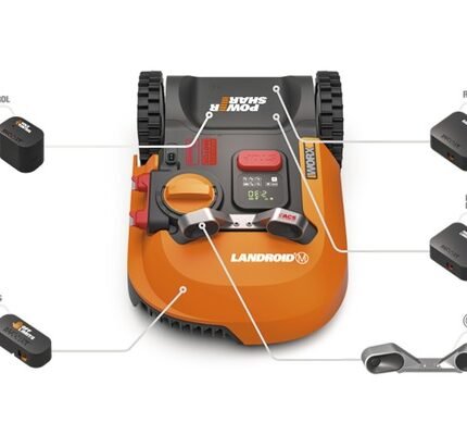 WORX 20V Akku-Mähroboter Landroid L2000 22cm/2.000 m² mit App WR155E, inkl. Installationsmaterial